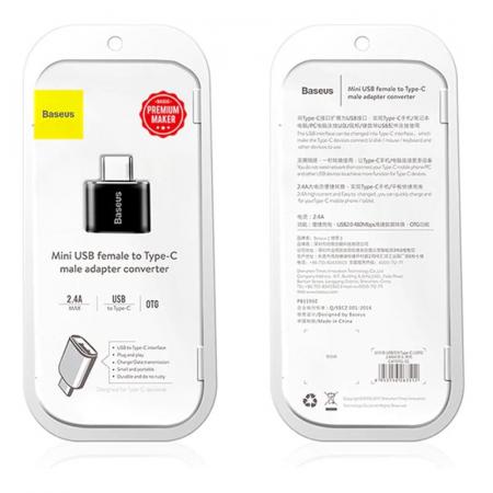 Адаптер Baseus USB-А - USB Type-C (CATOTG-01) Черный