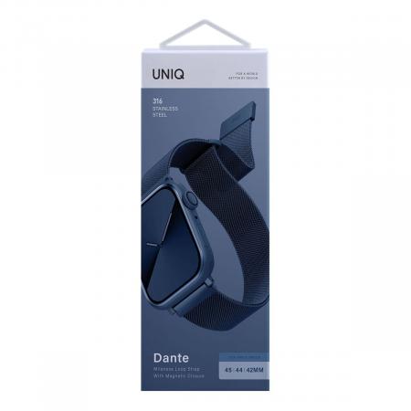 Ремешок UNIQ для Apple Watch 42/44/45 мм Dante Strap Mesh Steel (45MM-DANCBLU) Синий кобальт