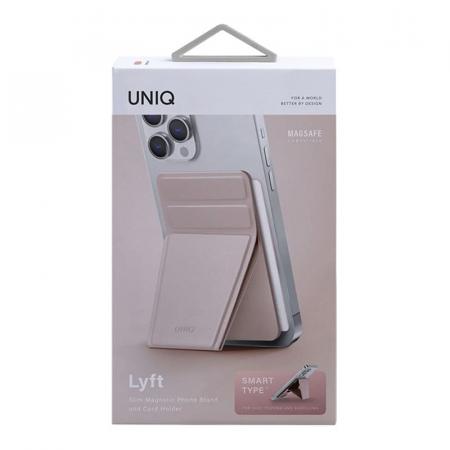 Магнитный бумажник с функцией стенда UNIQ LYFT Magnetic (MGSNAPONCH-LYFTPNK) Розовый