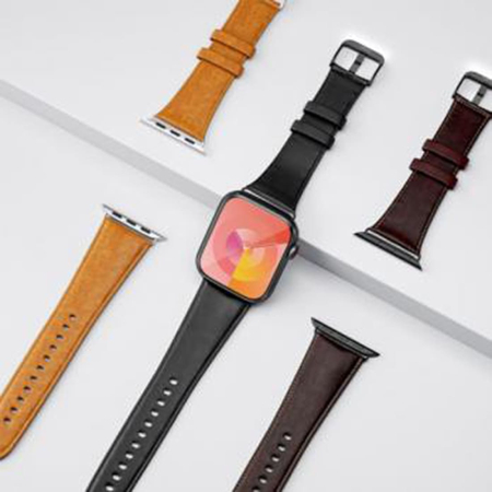 Кожаный ремешок для Apple Watch 42/44/45/49 мм WiWU (Wi-WB003) Brown, коричневый