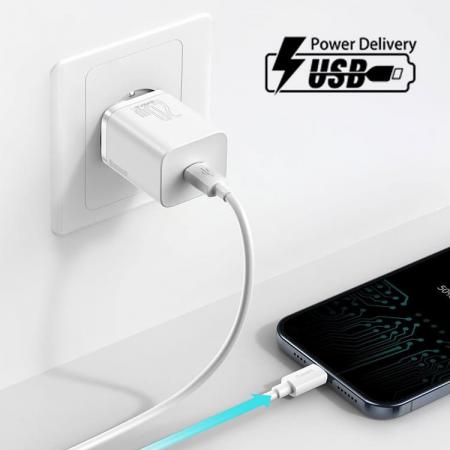 Зарядное устройство USB Type-C Baseus Super Si Quick Charger 1C 20Вт EU (CCSUP-B02) Белый