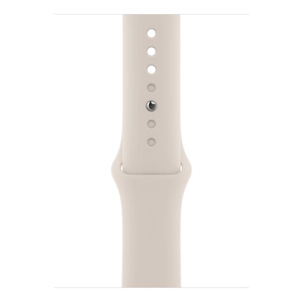 Apple Watch SE (2022), 44 мм корпус из алюминия цвета «Starlight», ремешок Sport Band размера S/M цвета «Starlight»