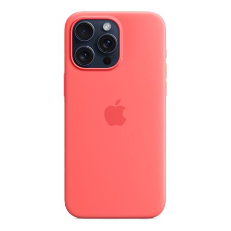 Чехол Silicone Case для Apple iPhone 15 Pro Max с MagSafe (original) Guava, розовый