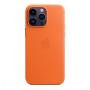 Чехол Leather Case MagSafe для Apple iPhone 14 Pro Max «Orange»