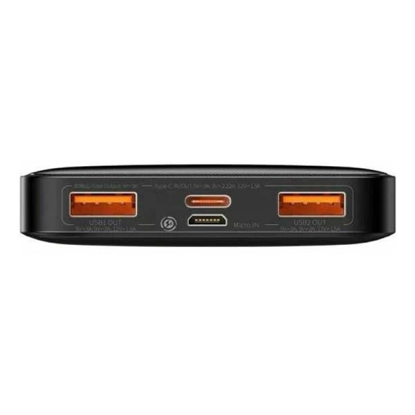 Внешний аккумулятор Baseus 10000mAh Bipow Digital Display Fast Charge Power Bank 20Вт Overseas Edition PPBD10K (PPBD050301) Чёрный