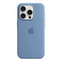 Чехол Silicone Case для Apple iPhone 15 Pro с MagSafe Winter Blue, голубой