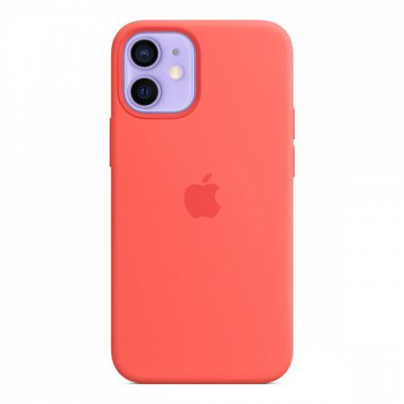 Силиконовый чехол для iPhone 12 mini MagSafe Silicone Case Розовый