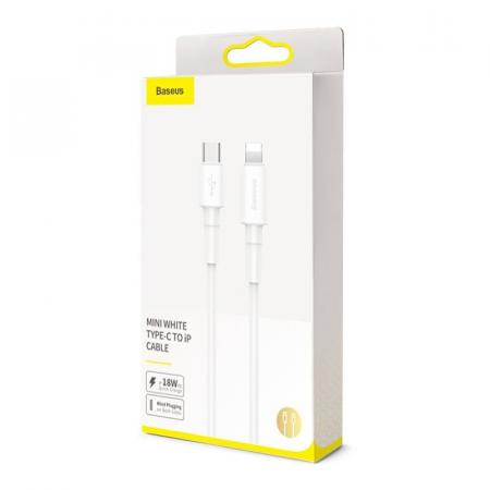 USB Type-C кабель Baseus Quick Charge 18W разъем Lightning (CATLSW-02) Белый