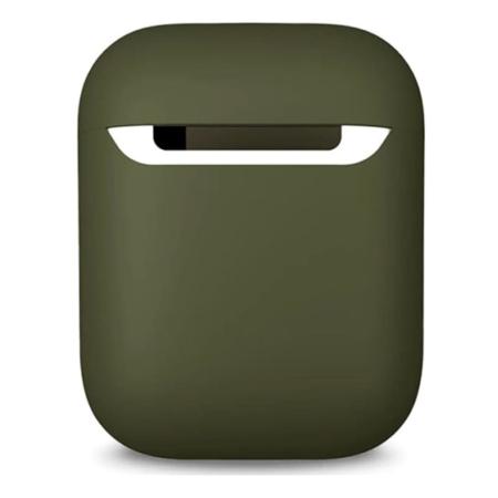 Чехол для Apple AirPods 1/2 Silicone Case Dark Green, темно-зеленый