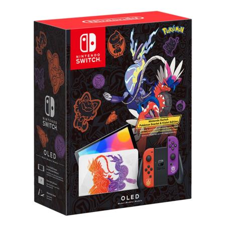 Игровая консоль Nintendo Switch OLED 64Gb Pokemon Skarlet and Violet Edition, красный/фиолетовый