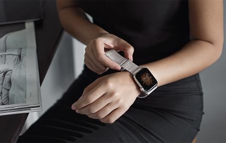 Ремешок UNIQ для Apple Watch 38/40/41 мм Dante Strap Mesh Steel (40MM-DANSIL) Серебристый