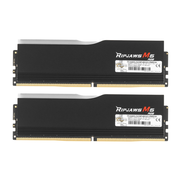 Оперативная память G.SKILL Ripjaws M5 RGB F5 6400J3239F48GX2 RM5RK DDR5 96GB 6400MHz CL32 UDIMM 2x48GB RGB Black