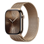 Apple Watch Series 10, 46 мм корпус из титана цвета «Gold», ремешок Milanese Loop цвета «Gold»