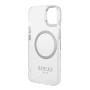Чехол Guess для iPhone 14 с MagSafe PC/TPU Metal outline Hard (GUHMP14SHTRMS) Transparent/Silver Прозрачный