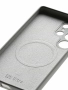 Чехол для Samsung Galaxy S24 Ultra c MagSafe Silicone Case Серый